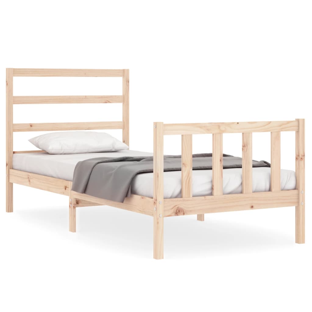 Cadre de lit sans matelas 90x190 cm bois de pin massif