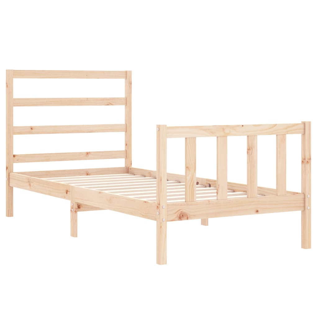 Cadre de lit sans matelas 90x190 cm bois de pin massif