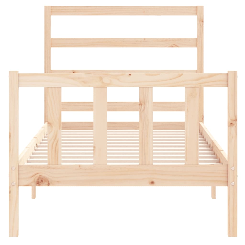 Cadre de lit sans matelas 90x190 cm bois de pin massif