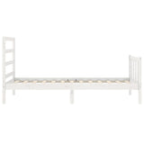 Cadre de lit sans matelas blanc 90x190 cm bois de pin massif