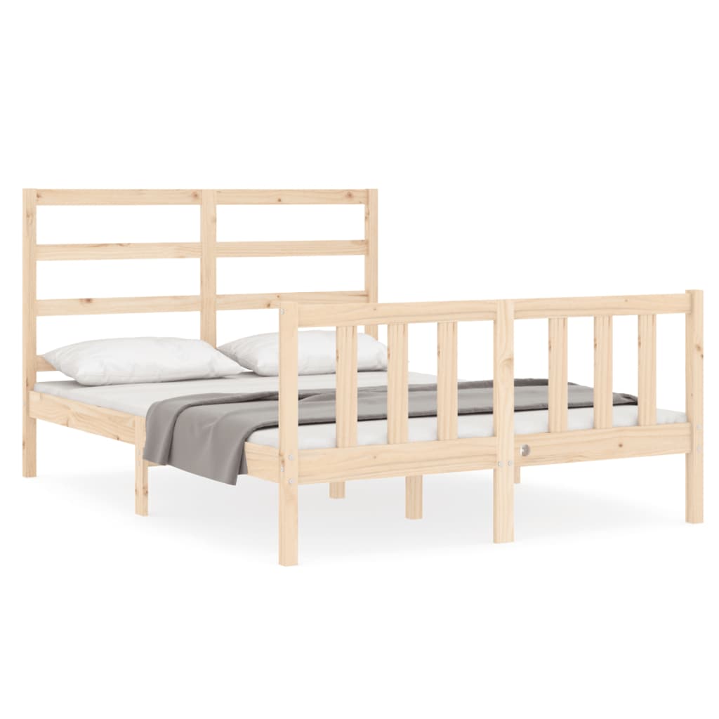 Cadre de lit sans matelas 140x190 cm bois de pin massif