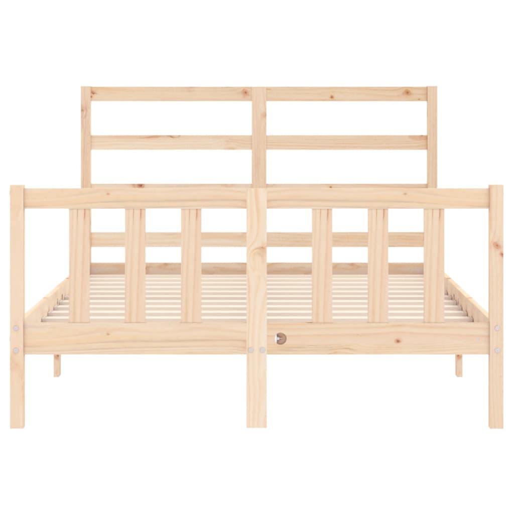 Cadre de lit sans matelas 140x190 cm bois de pin massif