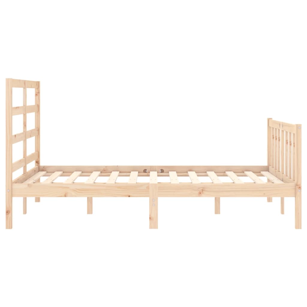 Cadre de lit sans matelas 140x190 cm bois de pin massif