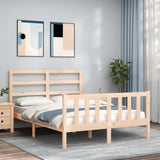 Cadre de lit sans matelas 140x190 cm bois de pin massif