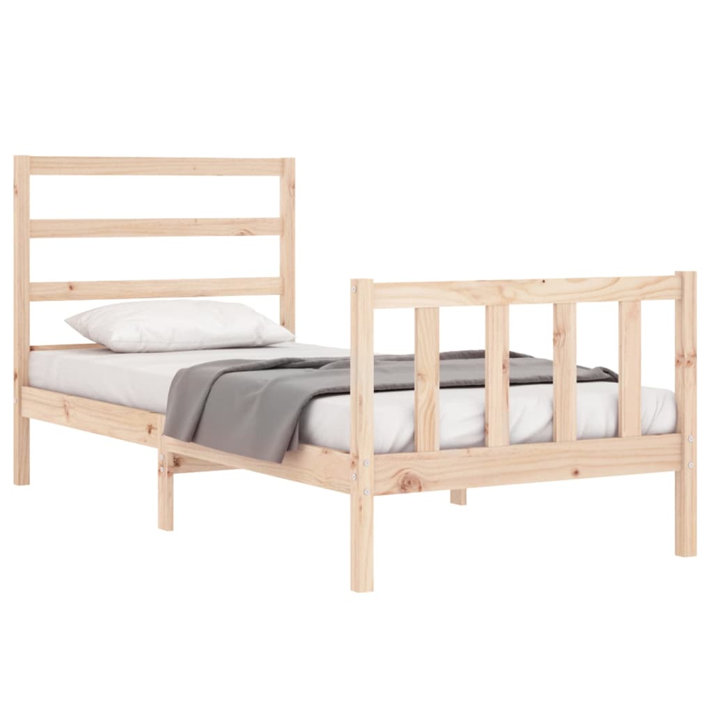 Cadre de lit sans matelas 90x200 cm bois de pin massif