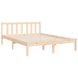 Bed frame without mattress 120x200 cm solid pine wood