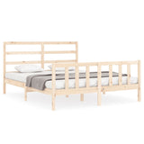 Cadre de lit sans matelas 160x200 cm bois massif de pin