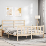 Cadre de lit sans matelas 160x200 cm bois massif de pin