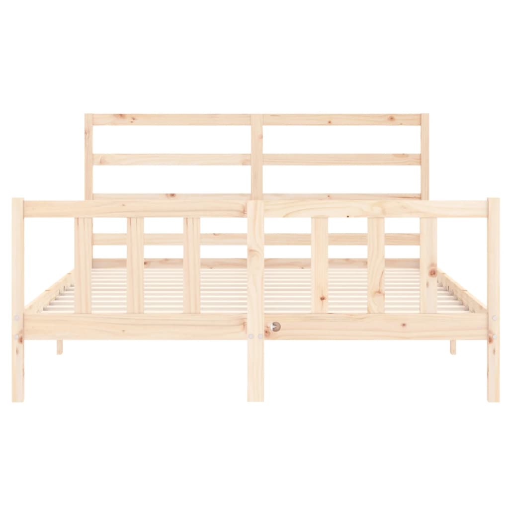 Cadre de lit sans matelas 160x200 cm bois massif de pin