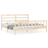 Cadre de lit sans matelas 200x200 cm bois massif de pin