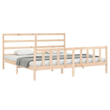 Cadre de lit sans matelas 200x200 cm bois massif de pin