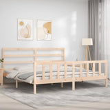 Cadre de lit sans matelas 200x200 cm bois massif de pin