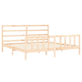 Cadre de lit sans matelas 200x200 cm bois massif de pin