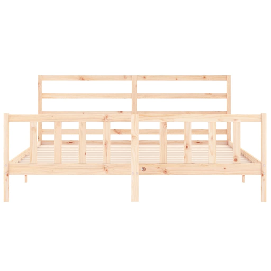 Cadre de lit sans matelas 200x200 cm bois massif de pin