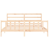 Cadre de lit sans matelas 200x200 cm bois massif de pin