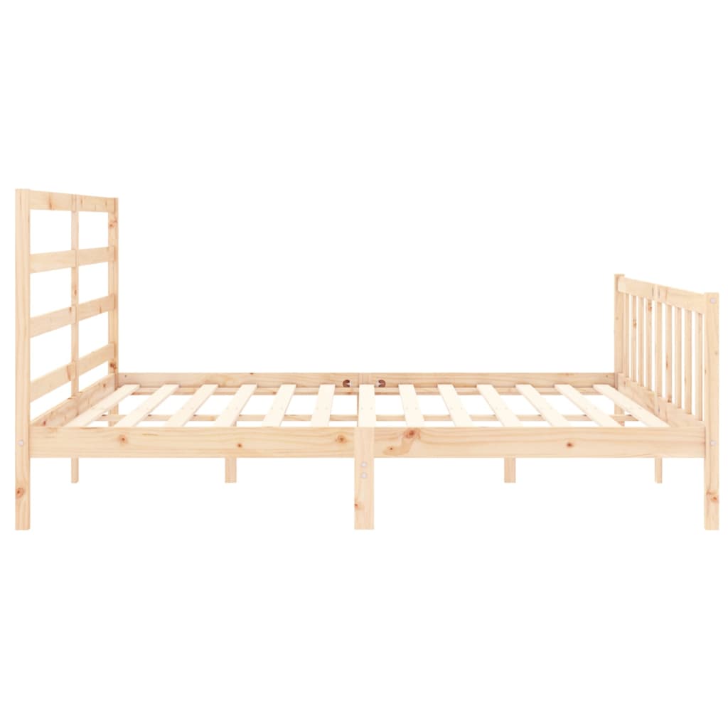 Cadre de lit sans matelas 200x200 cm bois massif de pin