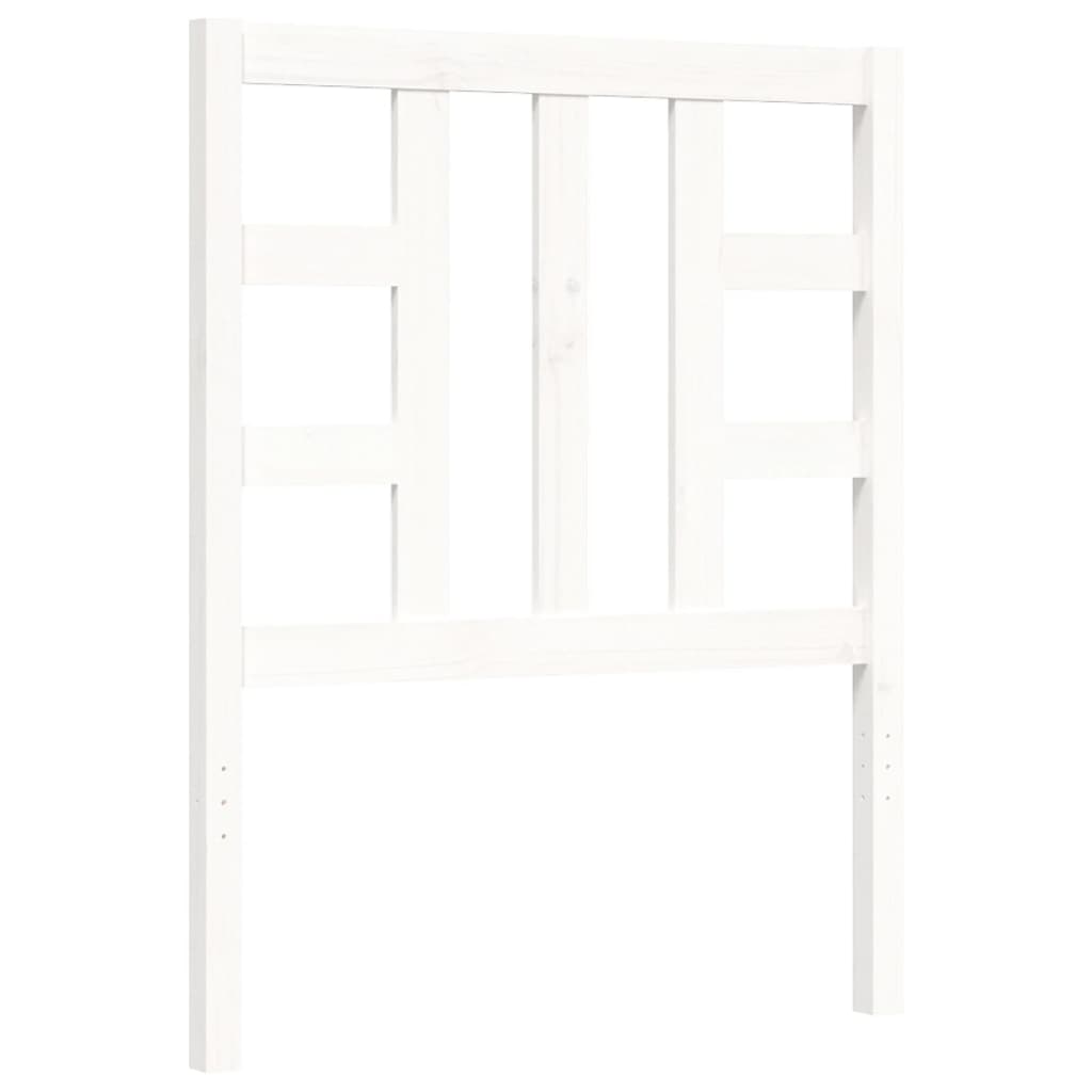 Cadre de lit sans matelas blanc bois de pin massif