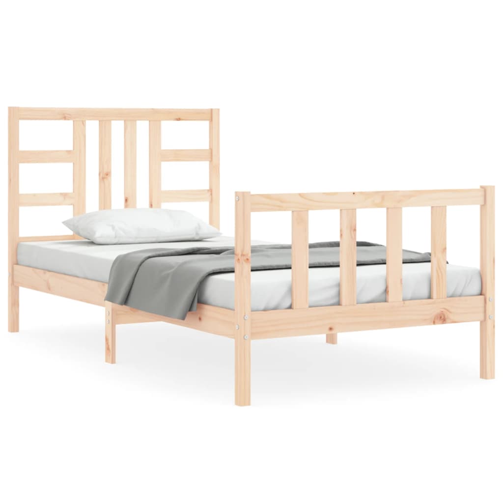 Cadre de lit sans matelas 90x190 cm bois de pin massif