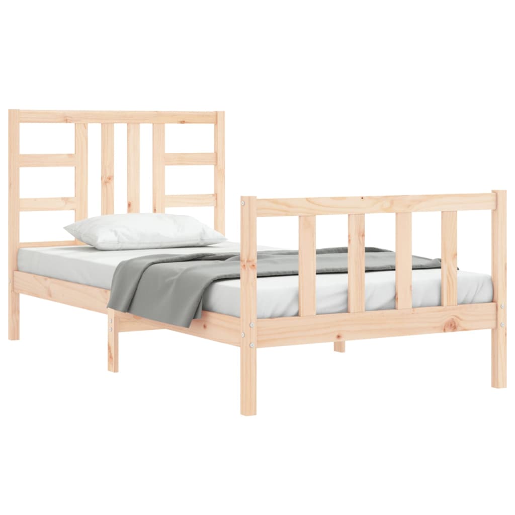 Cadre de lit sans matelas 90x190 cm bois de pin massif