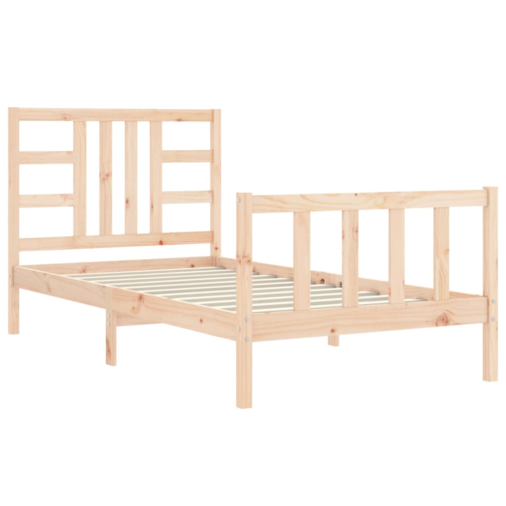 Cadre de lit sans matelas 90x190 cm bois de pin massif