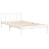 Cadre de lit sans matelas blanc 90x190 cm bois de pin massif