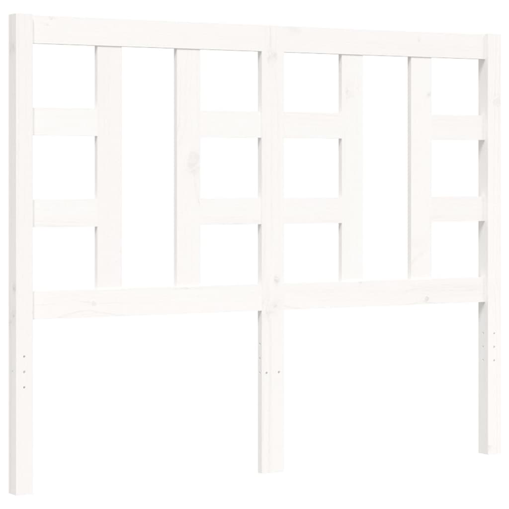 Cadre de lit sans matelas blanc bois de pin massif