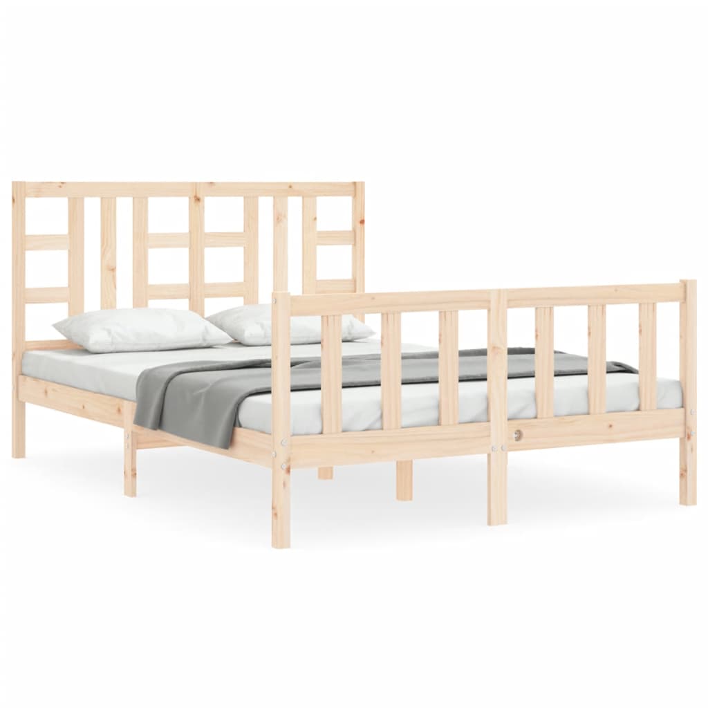 Cadre de lit sans matelas 140x190 cm bois de pin massif