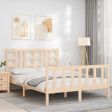 Cadre de lit sans matelas 140x190 cm bois de pin massif