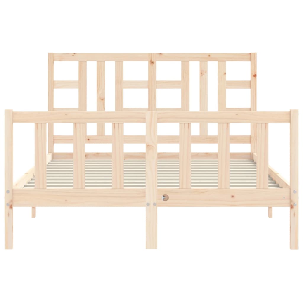 Cadre de lit sans matelas 140x190 cm bois de pin massif