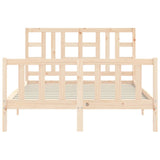 Cadre de lit sans matelas 140x190 cm bois de pin massif