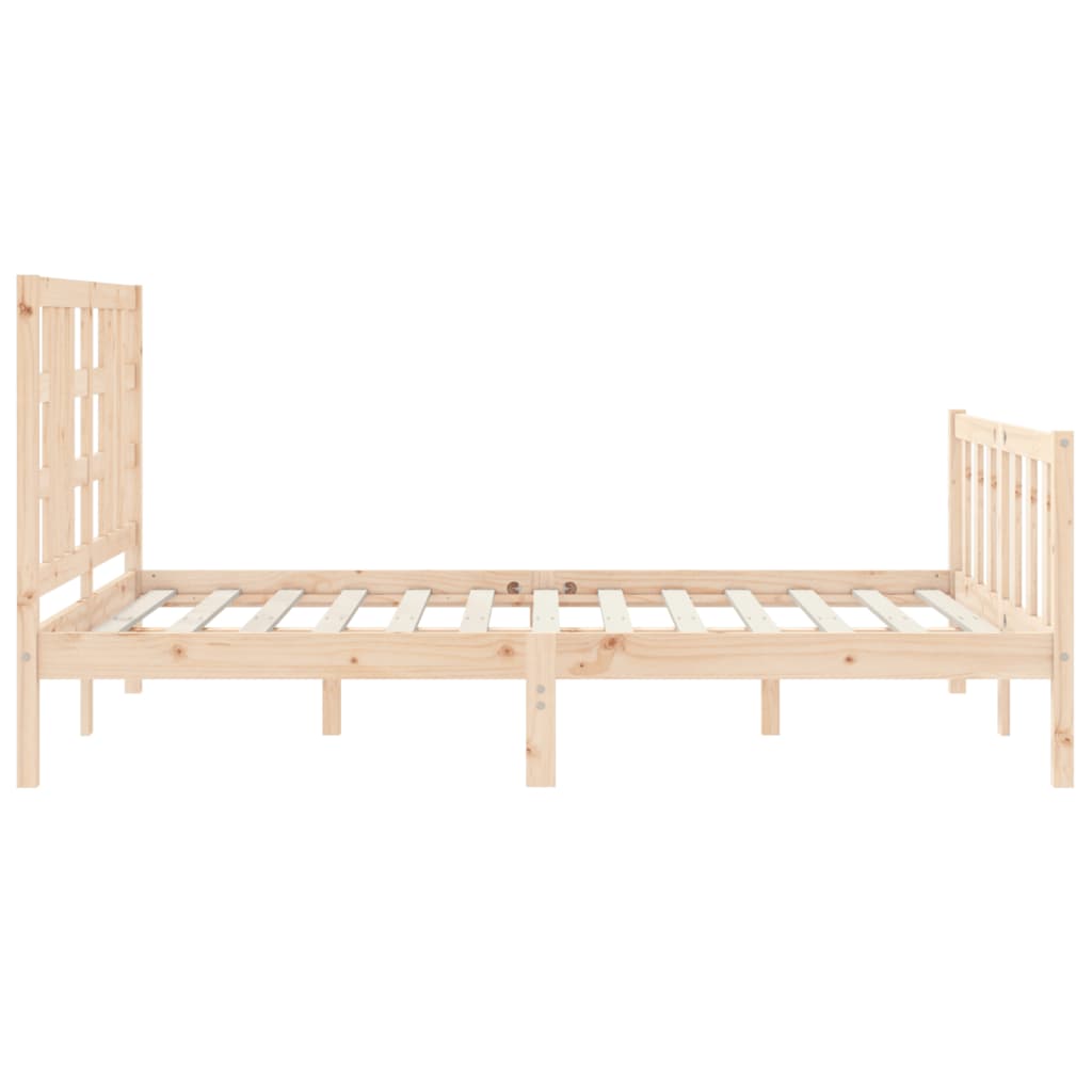 Cadre de lit sans matelas 140x190 cm bois de pin massif