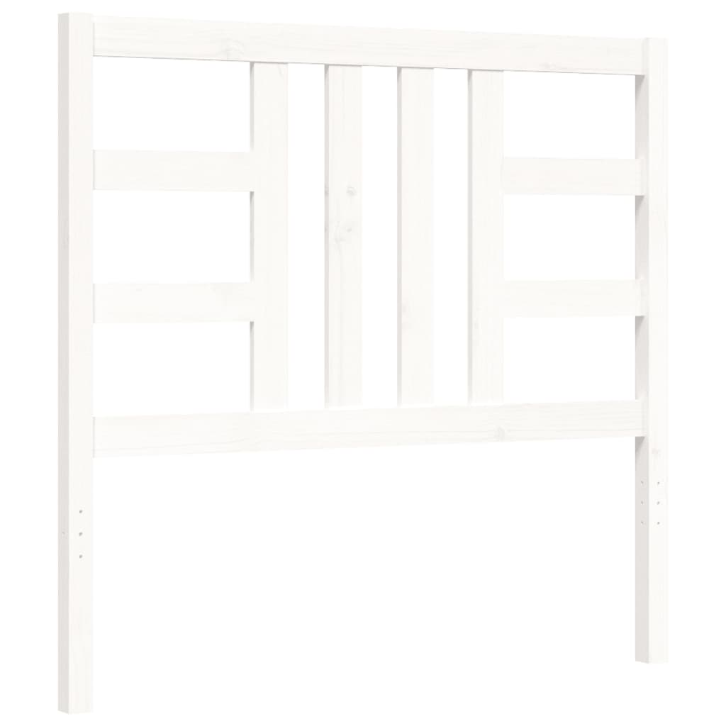 Bed frame without mattress white 90x200 cm solid pine wood