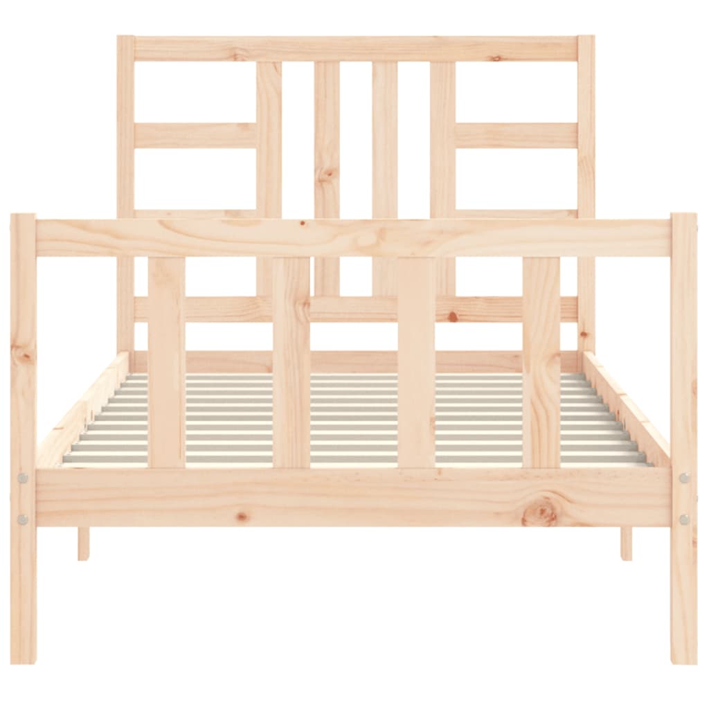 Cadre de lit sans matelas 100x200 cm bois massif de pin