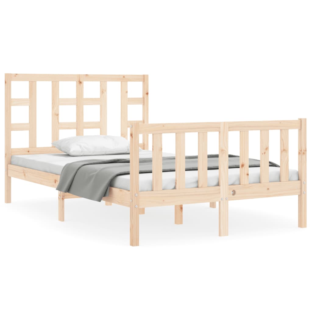 Bed frame without mattress 120x200 cm solid pine wood