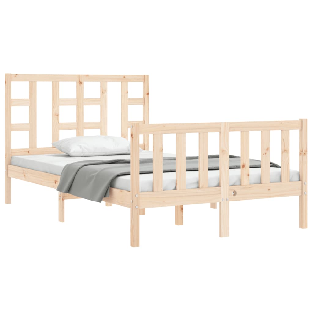 Bed frame without mattress 120x200 cm solid pine wood