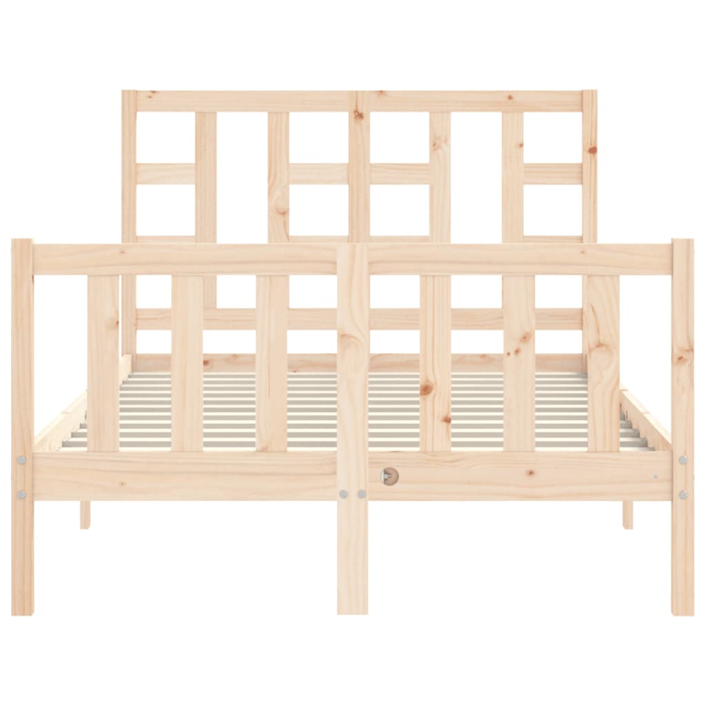 Bed frame without mattress 120x200 cm solid pine wood