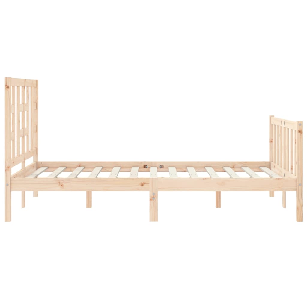 Bed frame without mattress 120x200 cm solid pine wood