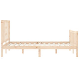 Bed frame without mattress 120x200 cm solid pine wood