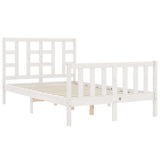 Cadre de lit sans matelas blanc 120x200 cm bois de pin massif