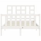 Cadre de lit sans matelas blanc 120x200 cm bois de pin massif