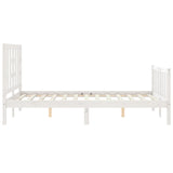 Cadre de lit sans matelas blanc 120x200 cm bois de pin massif