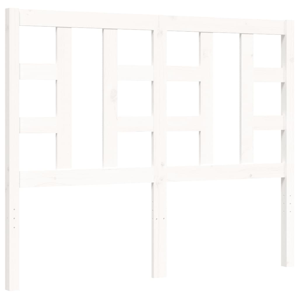 Cadre de lit sans matelas blanc 120x200 cm bois de pin massif