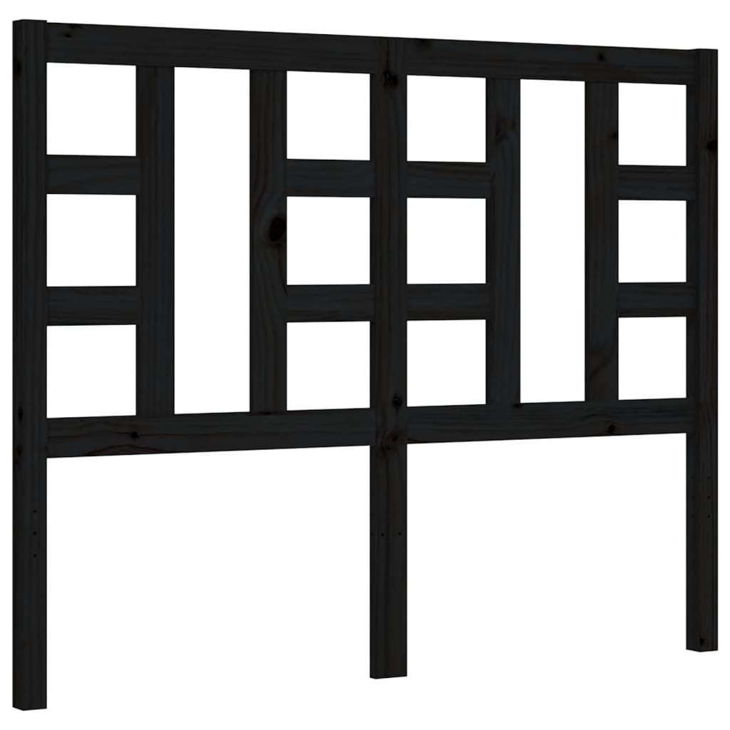 Cadre de lit sans matelas noir 120x200 cm bois de pin massif