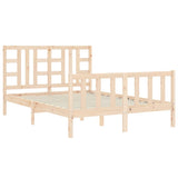 Bed frame without mattress 140x200 cm solid pine wood