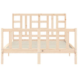 Bed frame without mattress 140x200 cm solid pine wood