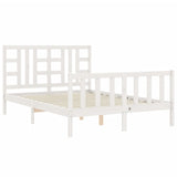 Cadre de lit sans matelas blanc 140x200 cm bois de pin massif