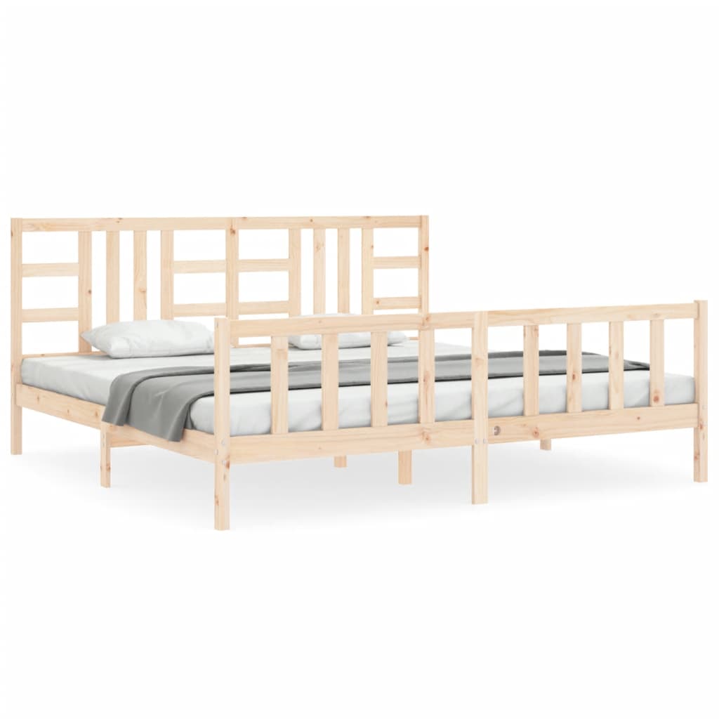 Cadre de lit sans matelas 200x200 cm bois massif de pin