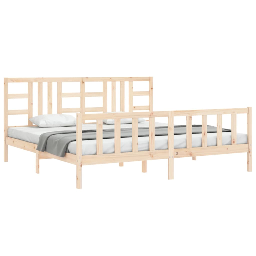 Cadre de lit sans matelas 200x200 cm bois massif de pin