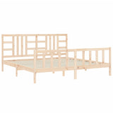 Cadre de lit sans matelas 200x200 cm bois massif de pin