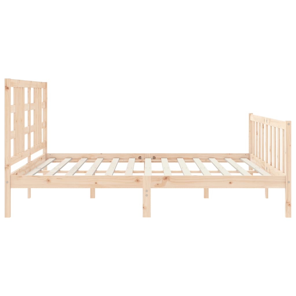 Cadre de lit sans matelas 200x200 cm bois massif de pin